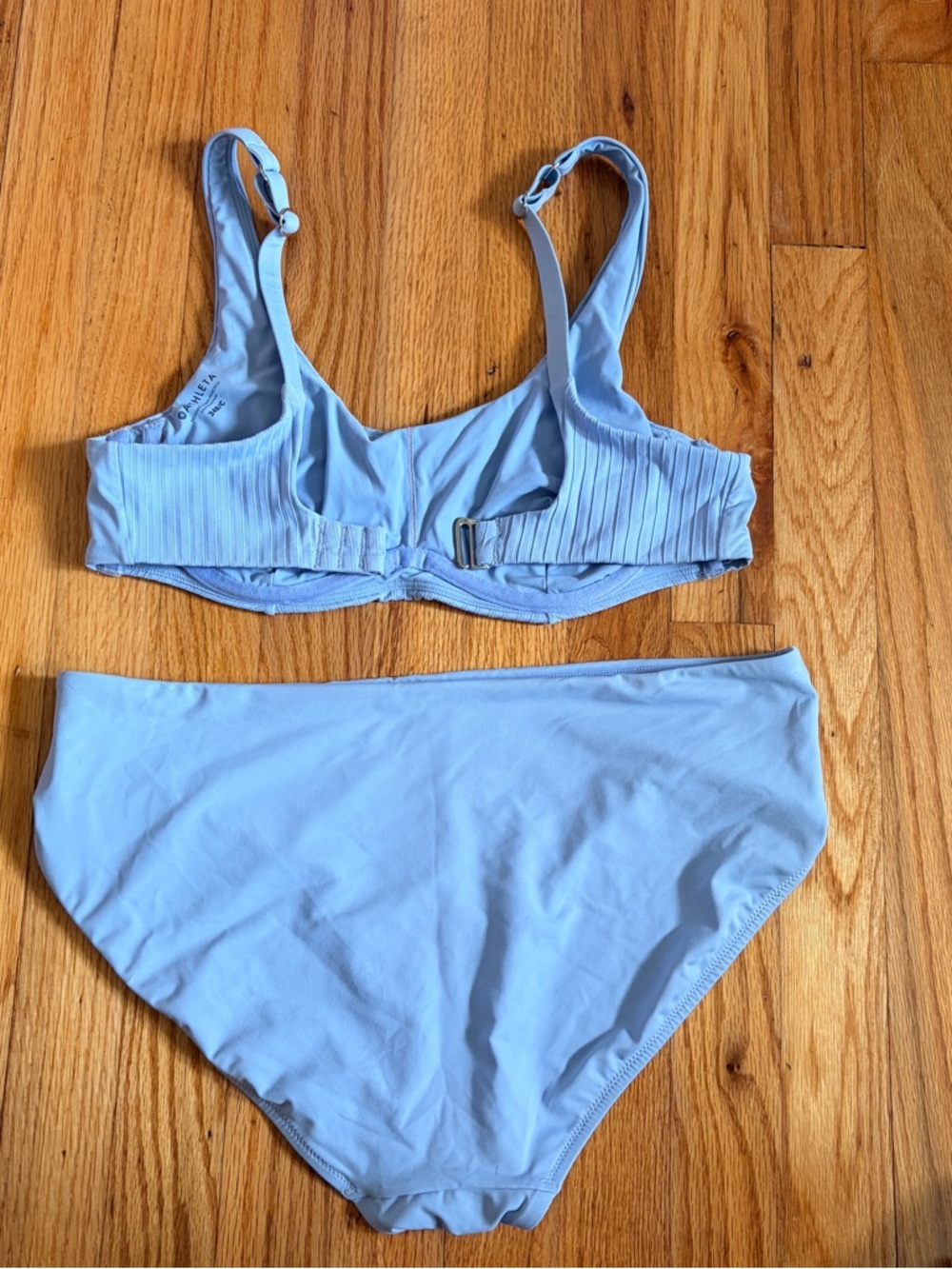 Athleta Light Blue Two-Piece Bikini Set Large Bottoms 34B/C Top - Picture 5 of 8